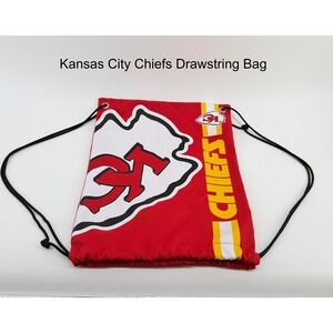 Kansas City Chiefs Drawstring Bag NFL Sports Fan Gear Red